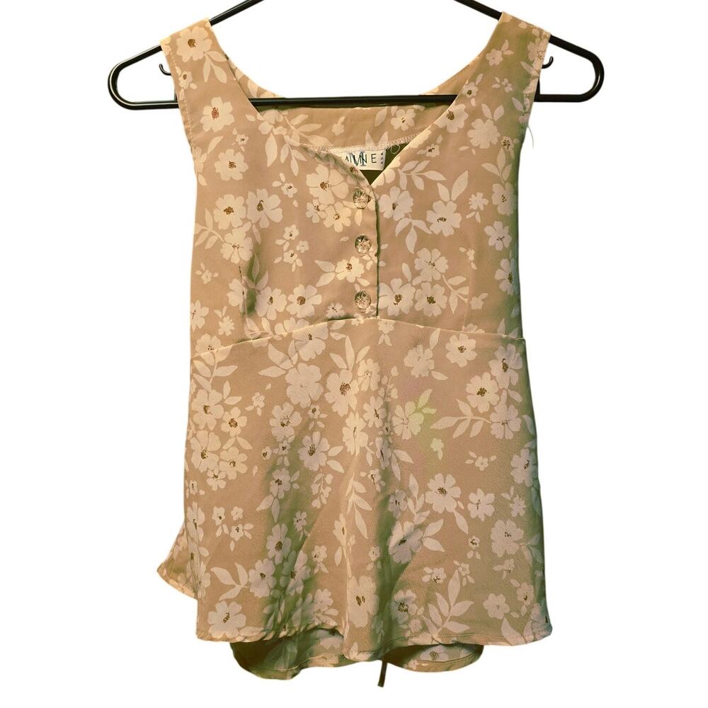 Mine Y2k floral tie back blouse size medium